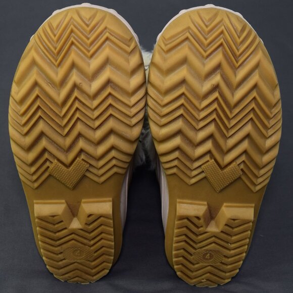 Khombu Andalyn Girls Tall Winter Snow Boot Faux Fur Lace Up Zipper Pink Beige 4 - Picture 7 of 12